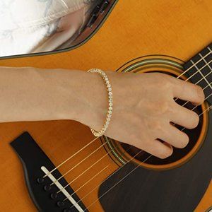 NEW 14K Gold Plated Tennis Bracelet